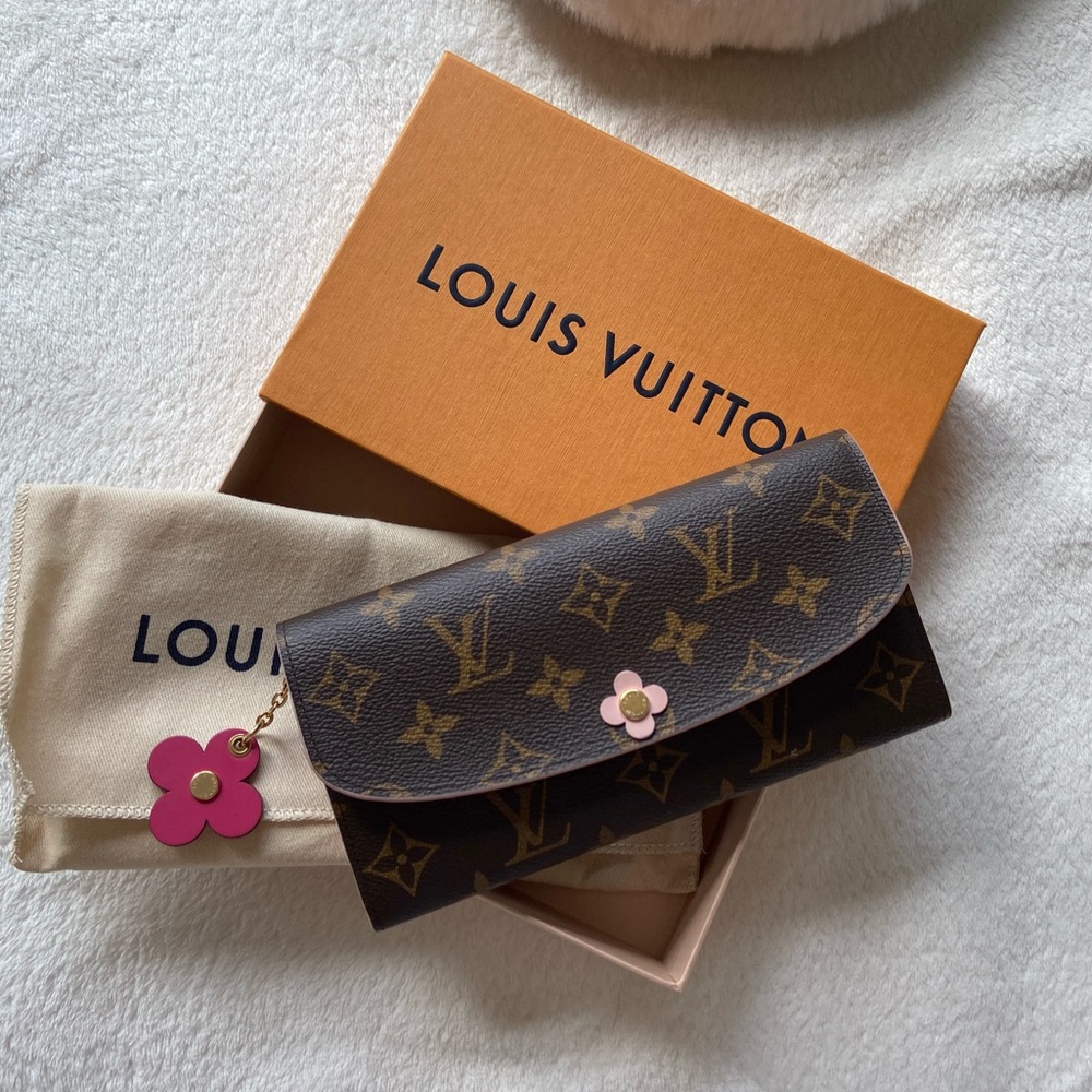 Louis Vuitton Bloom Flower Emilie Long Wallet pink